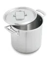 Demeyere Essential 5-ply 8qt Stainless Steel Stock Pot With Lid In Silver