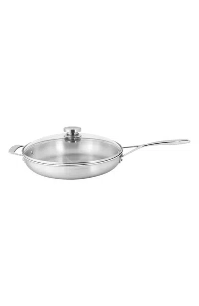 Demeyere Essential 5-ply 12.5-inch Stainless Steel Skillet With Lid