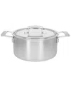 Demeyere Industry 5 Stainless Steel 5.5-quart Dutch Oven In Metallic
