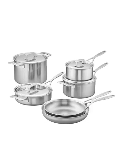 Demeyere Industry 5 Stainless Steel Cookware, Set Of 10 In Transparent