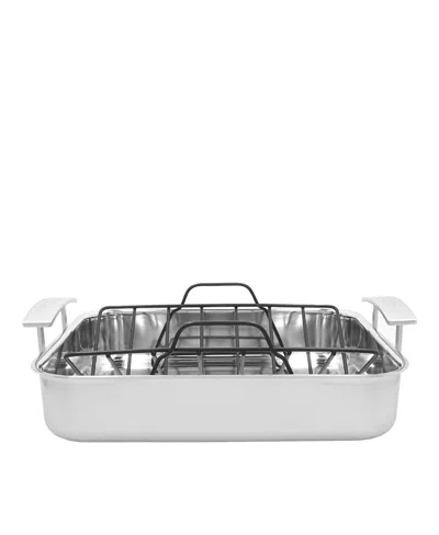 Demeyere Industry 5 Stainless Steel Roasting Pan, 15.75 In Silver