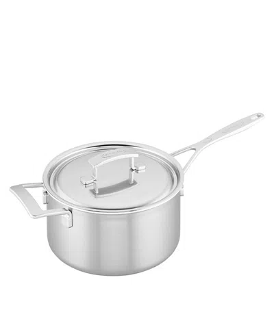 Demeyere Industry 5 Stainless Steel Saucepan With Helper Handle, 4 Qt In Silver
