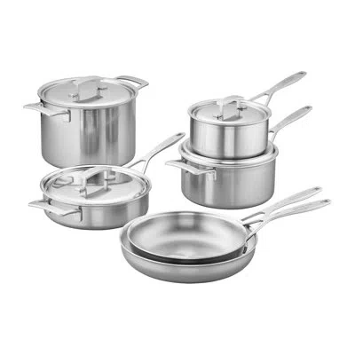 Demeyere Industry 5-ply 10-pc Stainless Steel Cookware Set