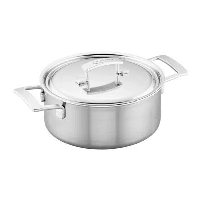 Demeyere Industry 5-ply 5.5-qt Stainless Steel Dutch Oven In Silver