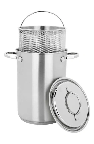 Demeyere Resto 4.8-quart Stainless Steel Asparagus/pasta Cooker Set In Metallic