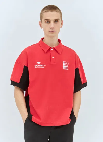 Demmo Emb Polo Shirt In Red