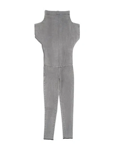 Pre-owned Demobaza Bateau Neckline Jumpsuit In Gray