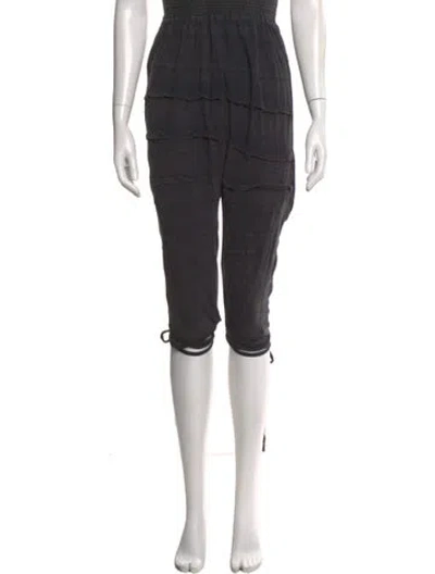 Pre-owned Demobaza Straight Leg Pants In Black