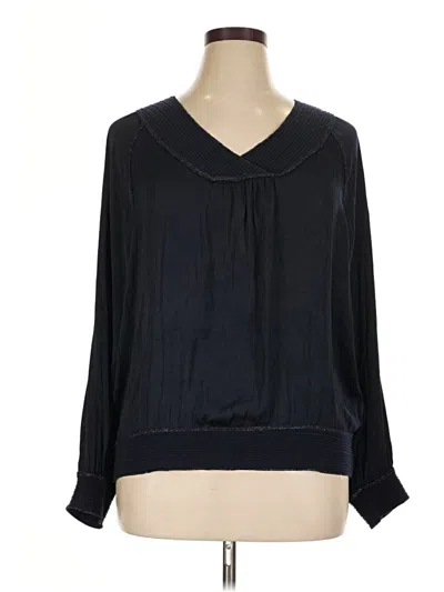 Pre-owned Democracy 3/4 Sleeve Blouse In Black