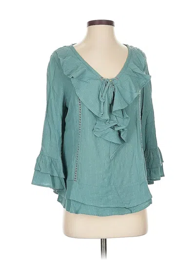 Pre-owned Democracy 3/4 Sleeve Blouse In Blue