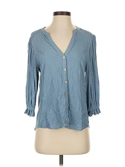 Pre-owned Democracy 3/4 Sleeve Blouse In Blue