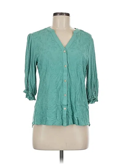 Pre-owned Democracy 3/4 Sleeve Blouse In Blue