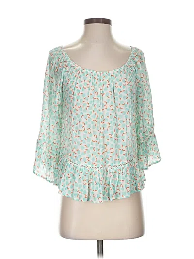 Pre-owned Democracy 3/4 Sleeve Blouse In Blue