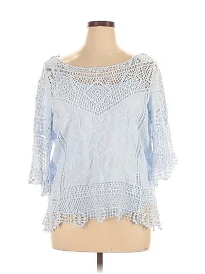 Pre-owned Democracy 3/4 Sleeve Blouse In Blue