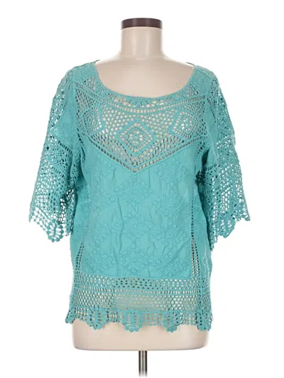 Pre-owned Democracy 3/4 Sleeve Blouse In Blue