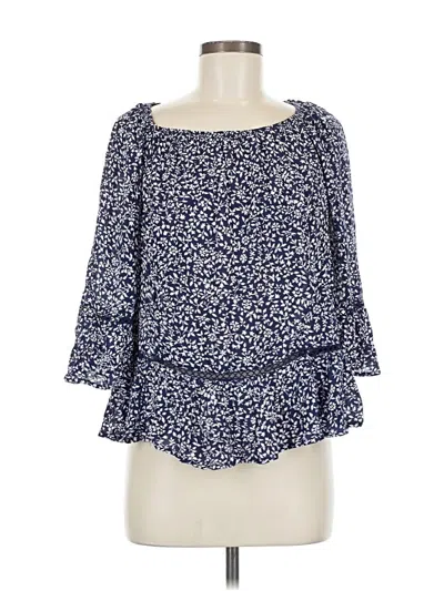 Pre-owned Democracy 3/4 Sleeve Blouse In Blue