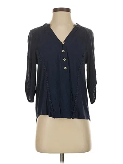 Pre-owned Democracy 3/4 Sleeve Blouse In Blue