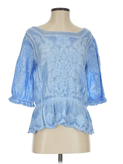 Pre-owned Democracy 3/4 Sleeve Blouse In Blue