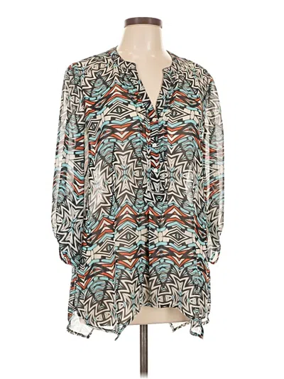 Pre-owned Democracy 3/4 Sleeve Blouse In Blue