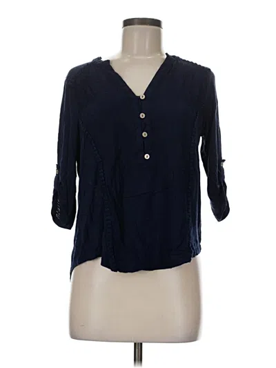 Pre-owned Democracy 3/4 Sleeve Blouse In Blue