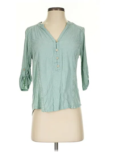 Pre-owned Democracy 3/4 Sleeve Blouse In Blue
