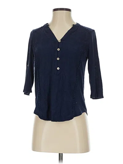 Pre-owned Democracy 3/4 Sleeve Blouse In Blue