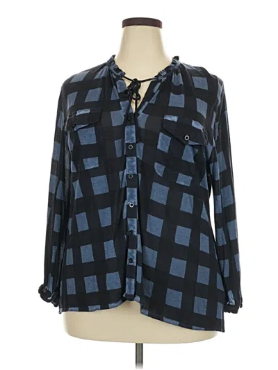 Pre-owned Democracy 3/4 Sleeve Blouse In Blue