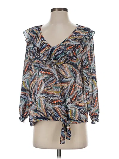 Pre-owned Democracy 3/4 Sleeve Blouse In Blue