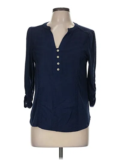 Pre-owned Democracy 3/4 Sleeve Blouse In Blue