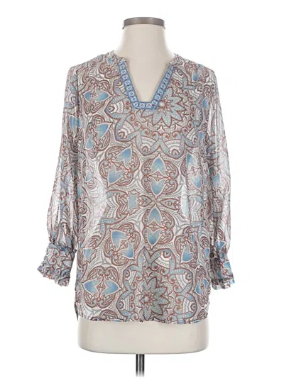 Pre-owned Democracy 3/4 Sleeve Blouse In Gray