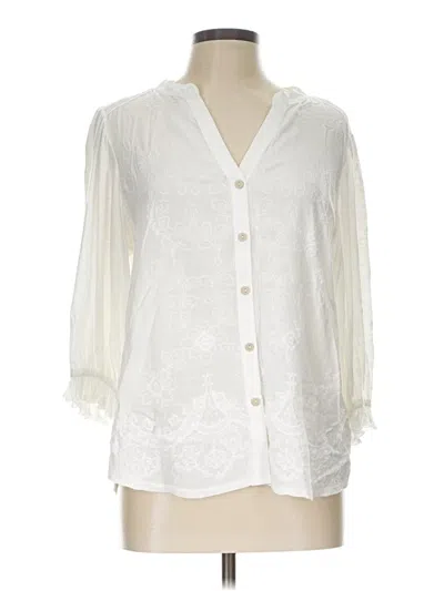 Pre-owned Democracy 3/4 Sleeve Blouse In Ivory