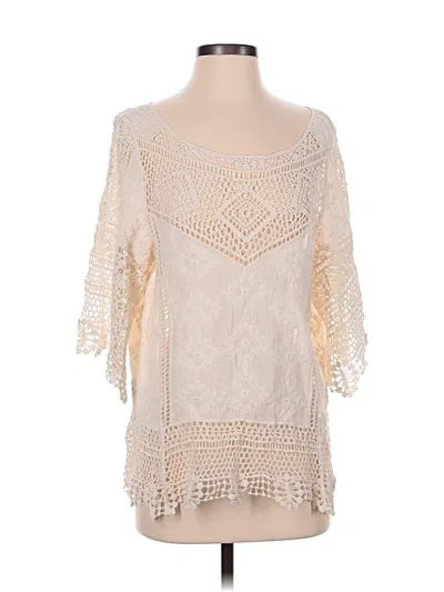 Pre-owned Democracy 3/4 Sleeve Blouse In Ivory