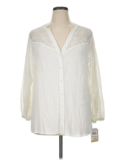 Pre-owned Democracy 3/4 Sleeve Blouse In Ivory