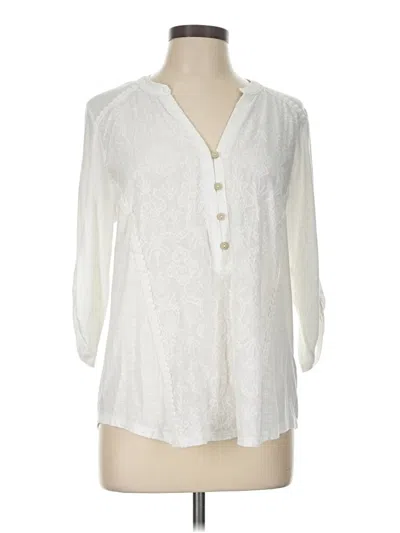 Pre-owned Democracy 3/4 Sleeve Blouse In Ivory