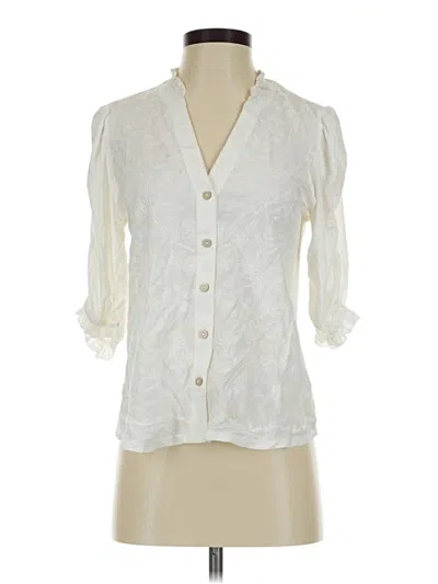 Pre-owned Democracy 3/4 Sleeve Blouse In Ivory