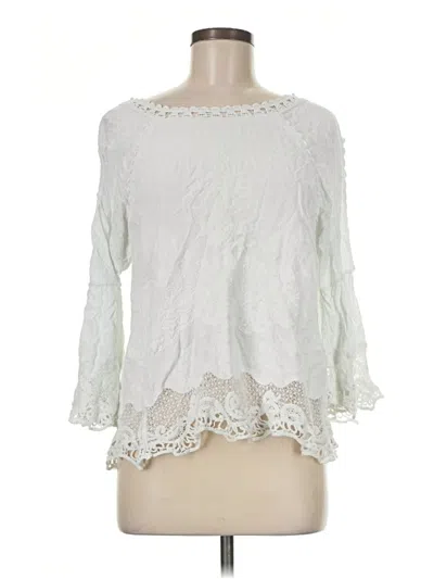 Pre-owned Democracy 3/4 Sleeve Blouse In Ivory