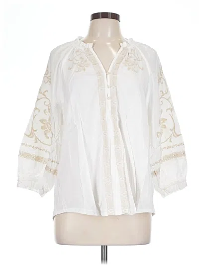 Pre-owned Democracy 3/4 Sleeve Blouse In Ivory