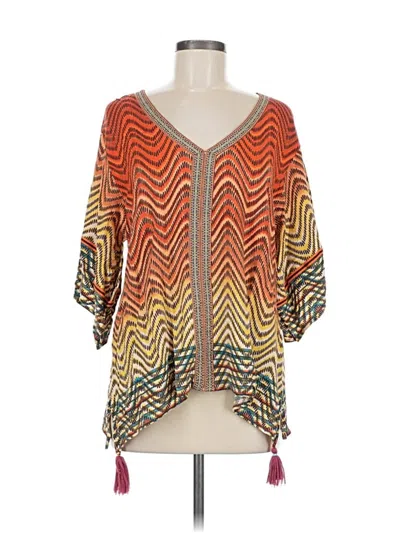 Pre-owned Democracy 3/4 Sleeve Blouse In Orange