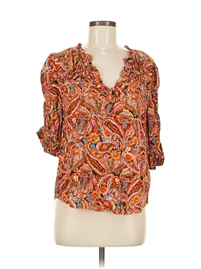 Pre-owned Democracy 3/4 Sleeve Blouse In Orange