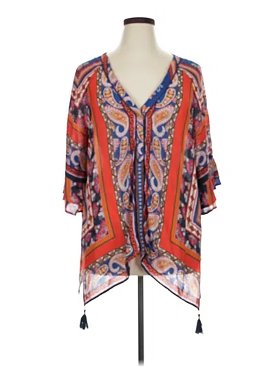Pre-owned Democracy 3/4 Sleeve Blouse In Orange