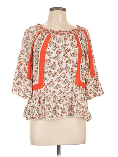 Pre-owned Democracy 3/4 Sleeve Blouse In Orange