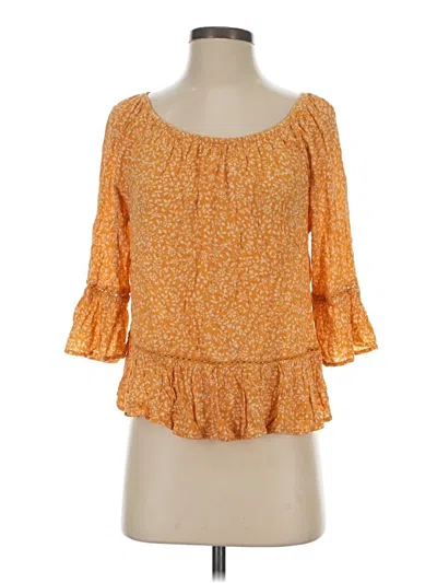 Pre-owned Democracy 3/4 Sleeve Blouse In Orange