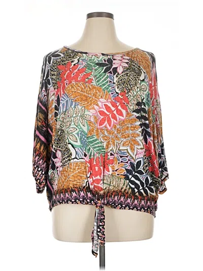 Pre-owned Democracy 3/4 Sleeve Blouse In Orange