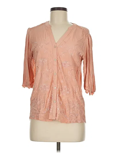 Pre-owned Democracy 3/4 Sleeve Blouse In Orange