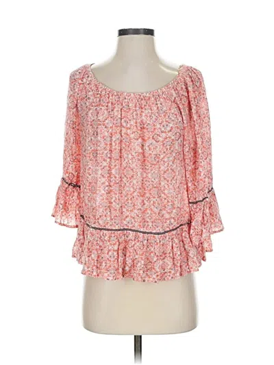 Pre-owned Democracy 3/4 Sleeve Blouse In Pink