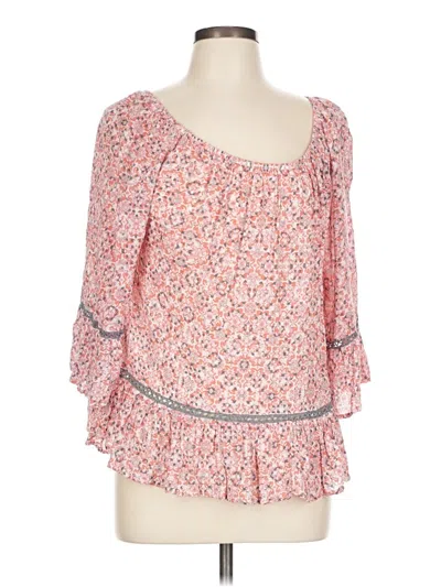 Pre-owned Democracy 3/4 Sleeve Blouse In Pink