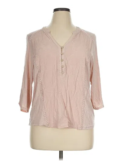 Pre-owned Democracy 3/4 Sleeve Blouse In Pink