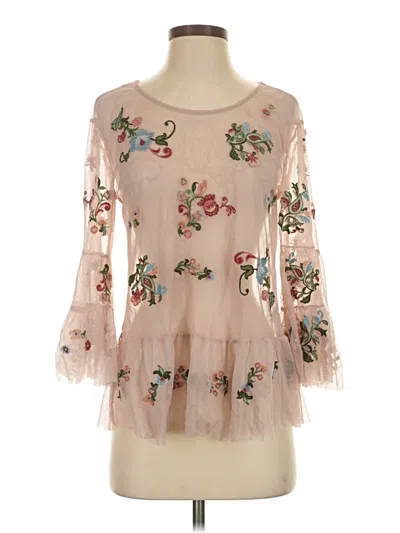 Pre-owned Democracy 3/4 Sleeve Blouse In Pink