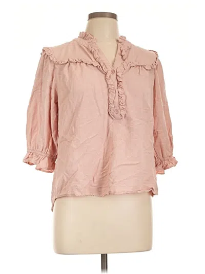 Pre-owned Democracy 3/4 Sleeve Blouse In Pink