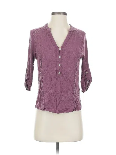 Pre-owned Democracy 3/4 Sleeve Blouse In Purple